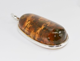 Joli Beau Large One Off Baltic Silver Amber Pendant