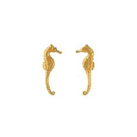 Alex Monroe 22carat Gold Plate Seahorse Stud Earrings