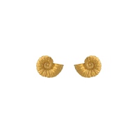 Alex Monroe Gold Ammonite Stud Earrings