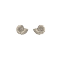 Alex Monroe Silver Ammonite Stud Earrings