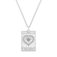 CarterGore Small Silver The 'Lovers' Tarot Necklace