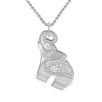 CarterGore Small Silver 'Elephant' Necklace