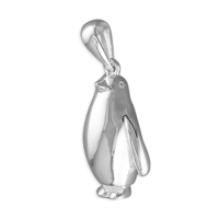 Joli Beau Polished Silver Penguin Pendant