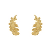 Alex Monroe Teeny Tiny 18carat Gold Plume Feather Stud Earrings