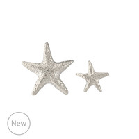 Alex Monroe Silver Asymmetric Starfish Stud Earrings