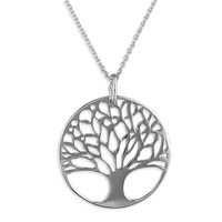 Joli Beau Tree Of Life Silver Necklace